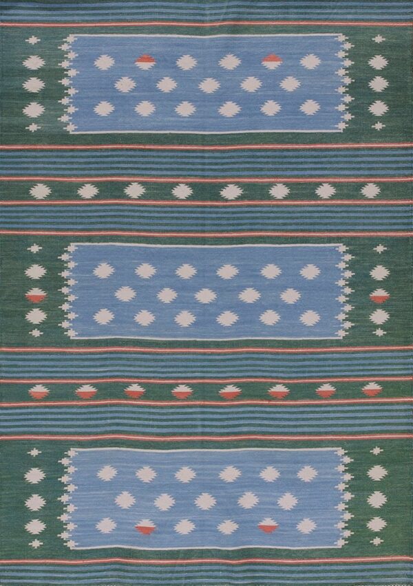 Contemporary dhurrie rug, design d8111b 1 Contemporary american hooked rug, design d8111b