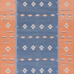 Contemporary American hooked rug, design D8112