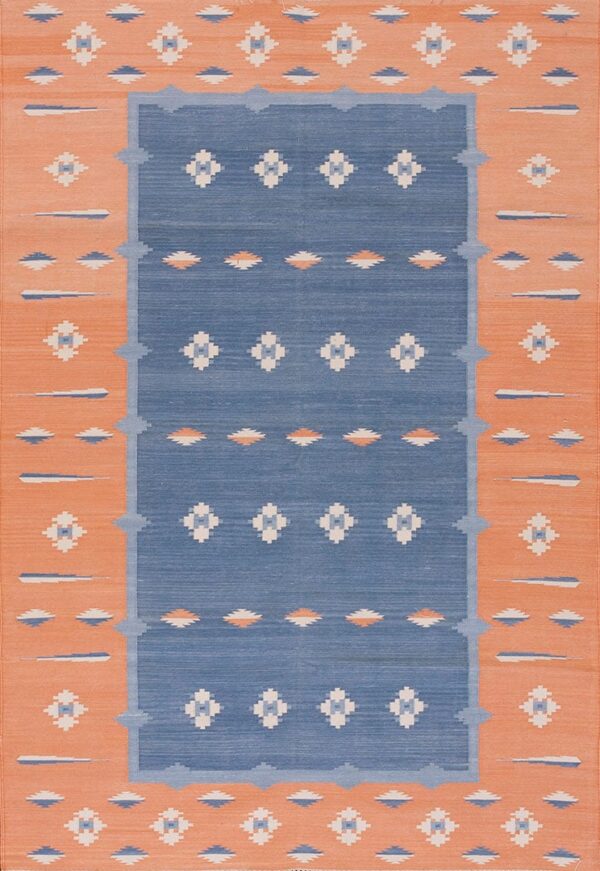 Contemporary dhurrie rug, design d8112 1 Contemporary american hooked rug, design d8112