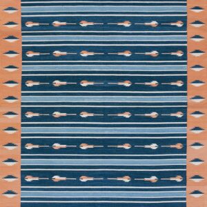 Contemporary American hooked rug, design D8114