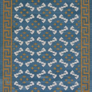 Contemporary American hooked rug, design D8116