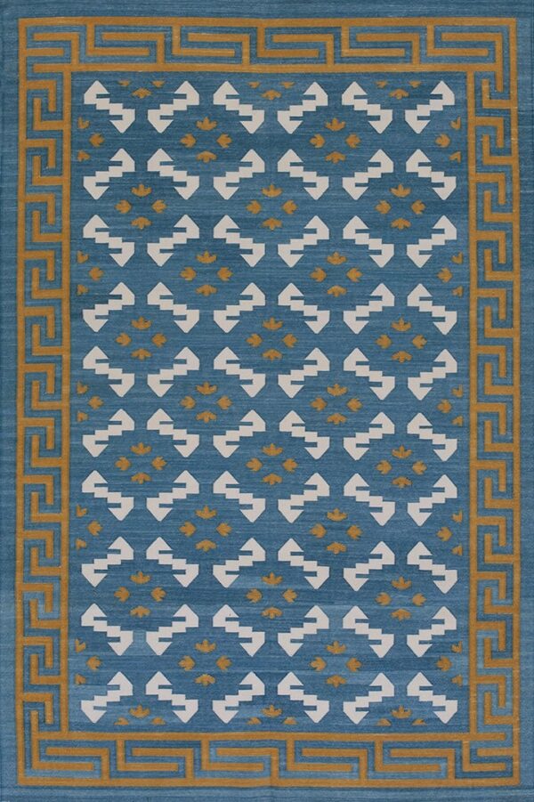 Contemporary dhurrie rug, design d8116 1 Contemporary american hooked rug, design d8116