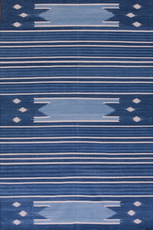Contemporary dhurrie rug, design d8118a 1 Contemporary american hooked rug, design d8118a
