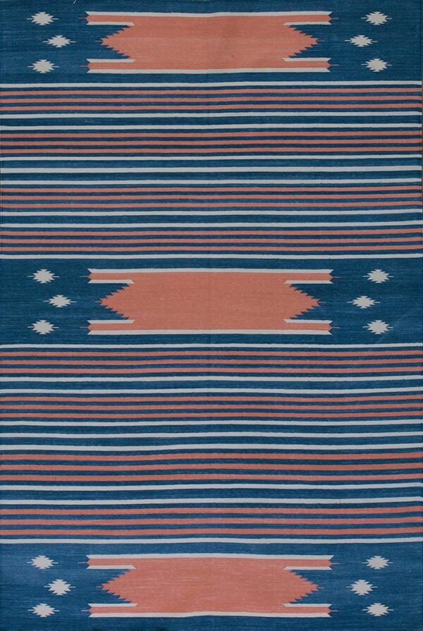 Contemporary dhurrie rug, design d8118b 1 Contemporary american hooked rug, design d8118b