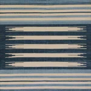 Contemporary American hooked rug, design D8119
