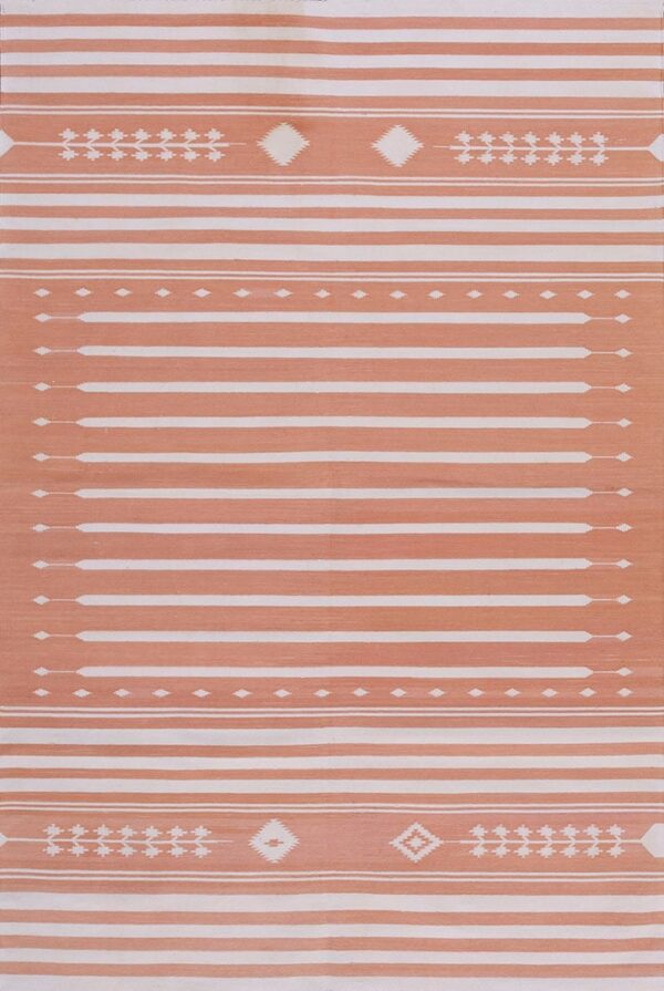 Contemporary dhurrie rug, design d8121c 1 Contemporary american hooked rug, design d8121c