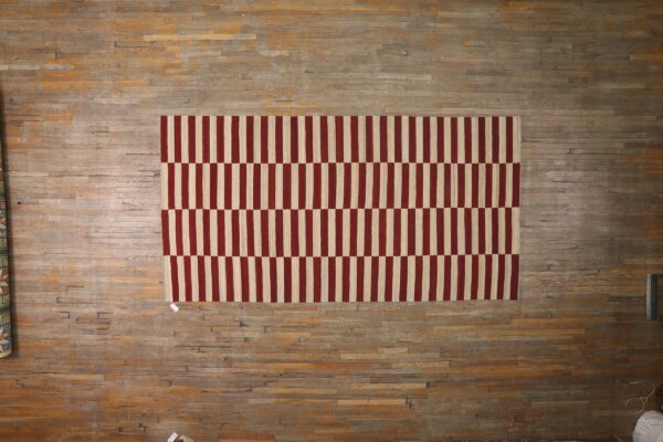 Contemporary flat weave rug, design f7207 1 Contemporary american hooked rug, design f7207