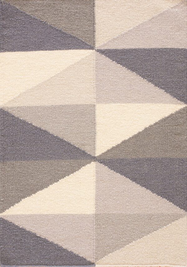 Contemporary flat weave rug, design f7215 1 Contemporary american hooked rug, design f7215