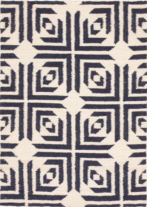 Contemporary flat weave rug, design f7218 1 Contemporary american hooked rug, design f7218