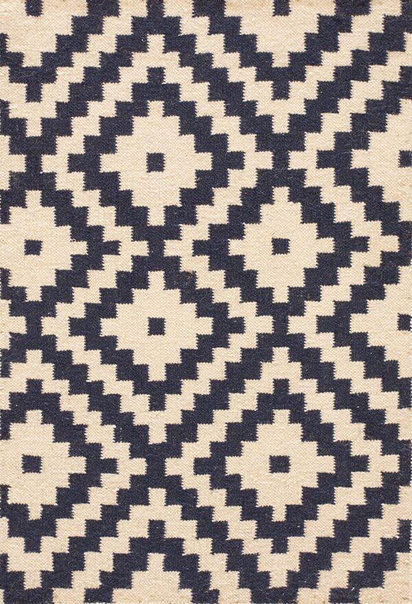 Contemporary flat weave rug, design f7223 1 Contemporary american hooked rug, design f7223