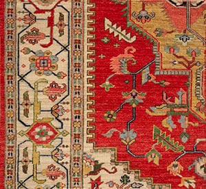 Contemporary American hooked rug, design H_2B