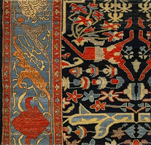 Contemporary American hooked rug, design H_3