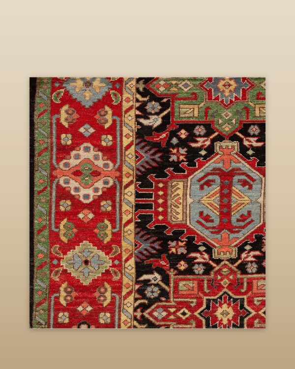 Contemporary heriz design rug, design h_4 1 Contemporary american hooked rug, design h_4