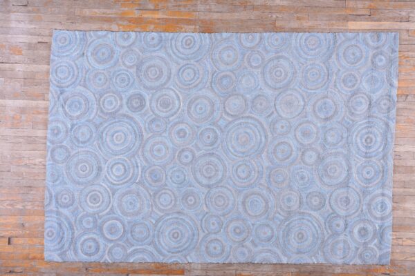 Contemporary hand-hooked rug, design i1174l 1 Contemporary american hooked rug, design i1174l
