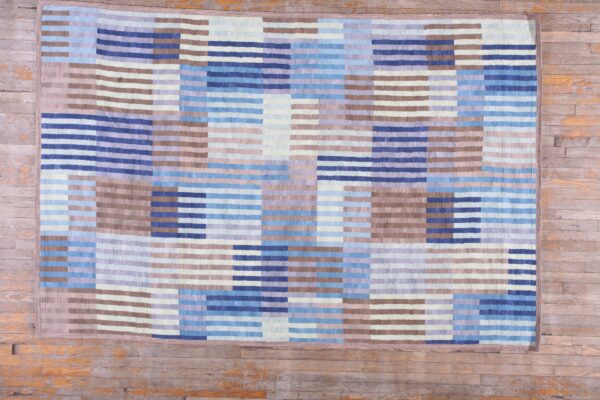 Contemporary hand-hooked rug, design i1208c 1 Contemporary american hooked rug, design i1208c