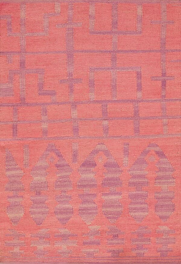 Contemporary kouhi flat weave rug, design k7254b 1 Contemporary american hooked rug, design k7254b