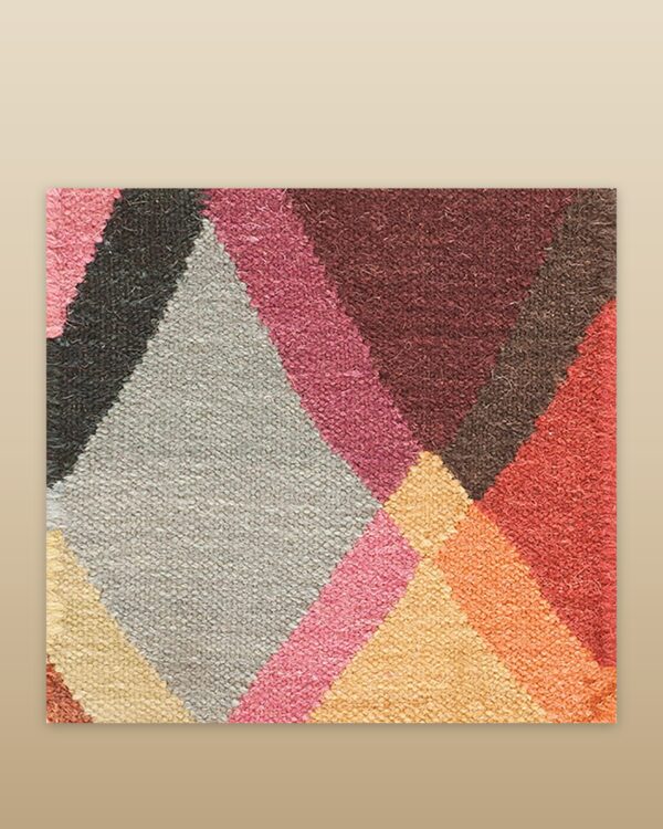Contemporary kouhi flat weave rug, design k7263 1 Contemporary american hooked rug, design k7263