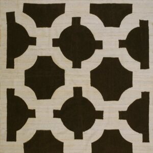 Contemporary American hooked rug, design KC_13