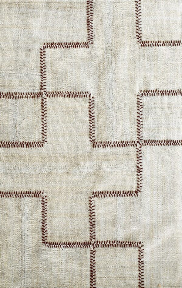 Contemporary kouhi flat weave rug, design kc_19b 1 Contemporary american hooked rug, design kc_19b