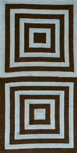 Contemporary American hooked rug, design KC_9A