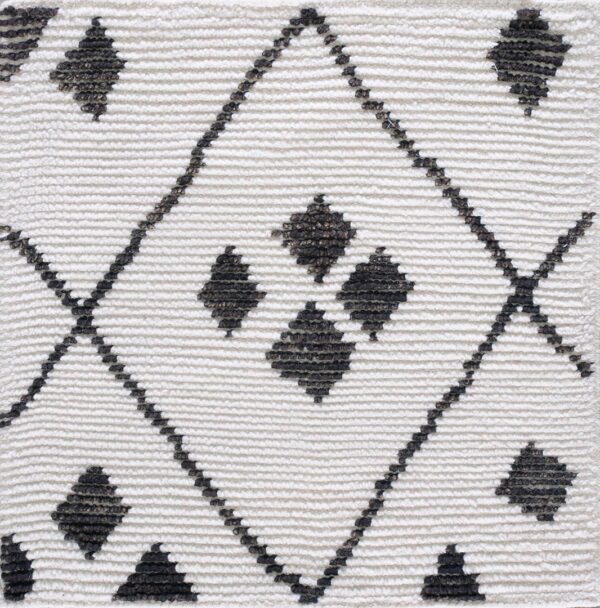 Contemporary moroccan style rug, design m5001b2 1 Contemporary american hooked rug, design m5001b2