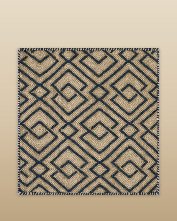 Contemporary flat weave rug, design m6003 1 Contemporary american hooked rug, design m6003