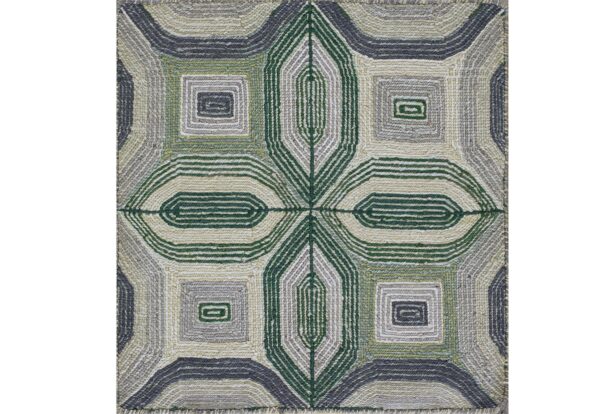 Contemporary mosaique rug, design m6008 1 Contemporary american hooked rug, design m6008