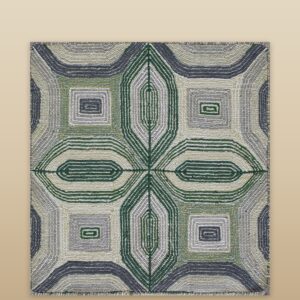 Contemporary American hooked rug, design M6008