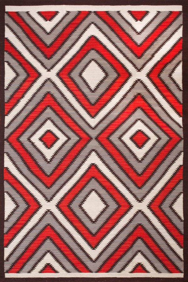 Contemporary southwestern style flat weave rug, design n10009 1 Contemporary american hooked rug, design n10009