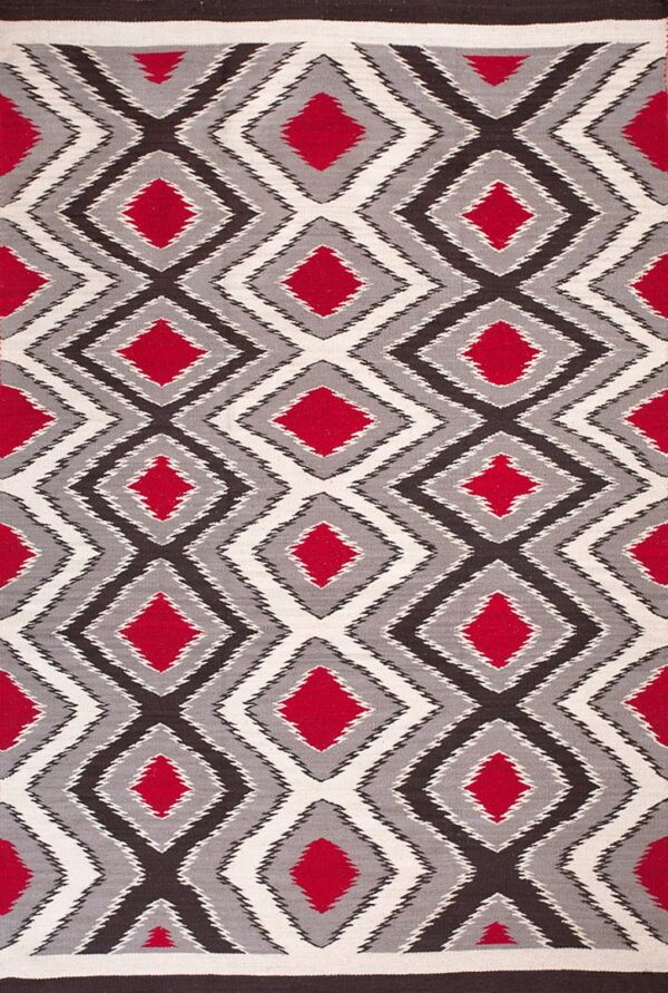 Contemporary southwestern style flat weave rug, design n10018 1 Contemporary american hooked rug, design n10018