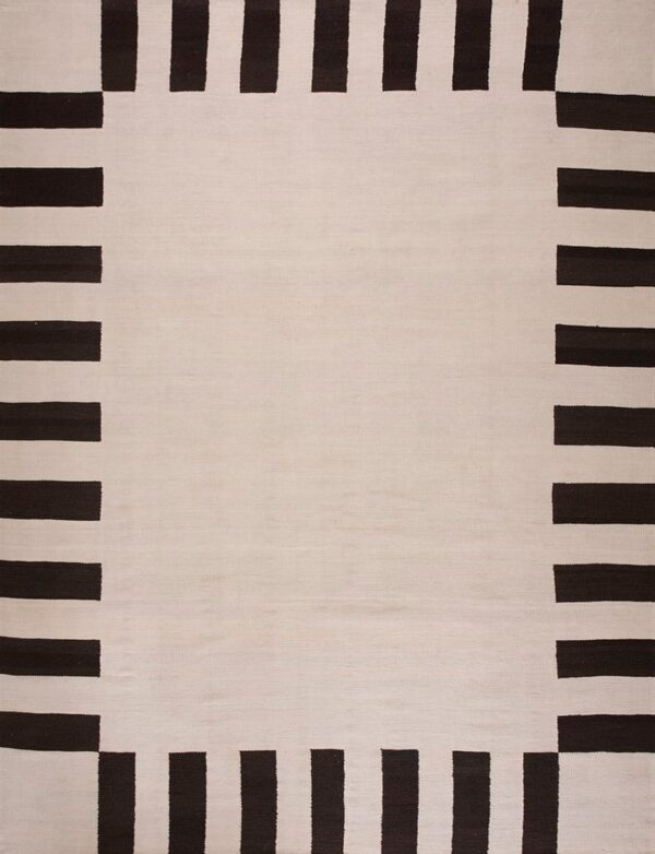 Contemporary southwestern style flat weave rug, design n10030c 1 Contemporary american hooked rug, design n10030c