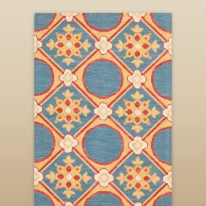 Contemporary American hooked rug, design N2006