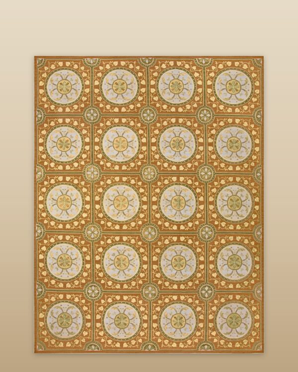 Contemporary needlepoint rug, design n2007 1 Contemporary american hooked rug, design n2007
