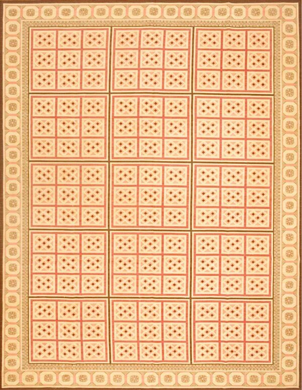 Contemporary needlepoint rug, design n2009c 1 Contemporary american hooked rug, design n2009c