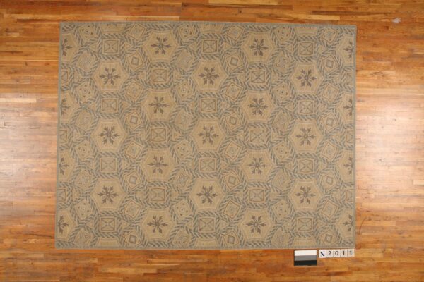 Contemporary needlepoint rug, design n2011 1 Contemporary american hooked rug, design n2011