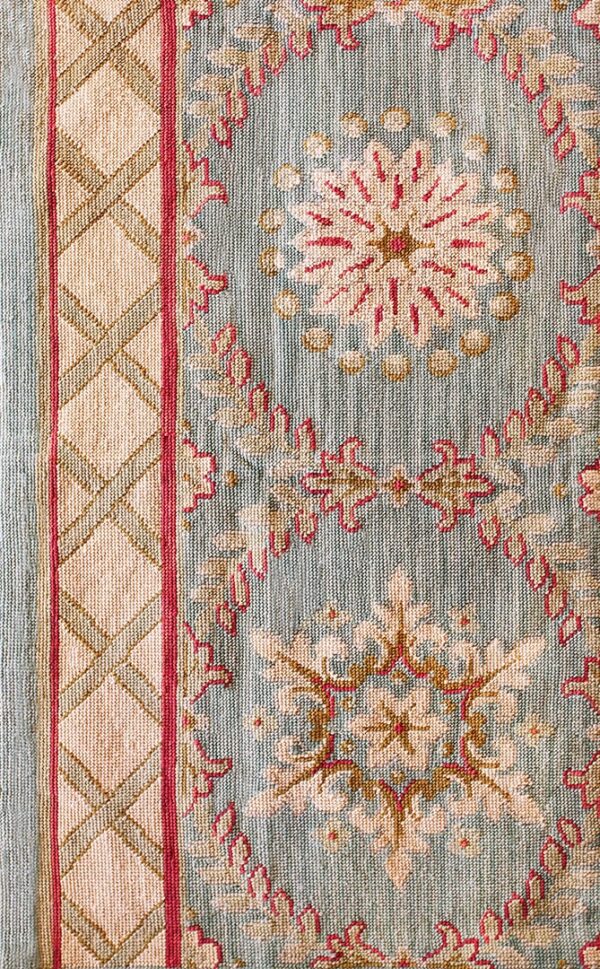 Contemporary needlepoint rug, design n2016c 1 Contemporary american hooked rug, design n2016c