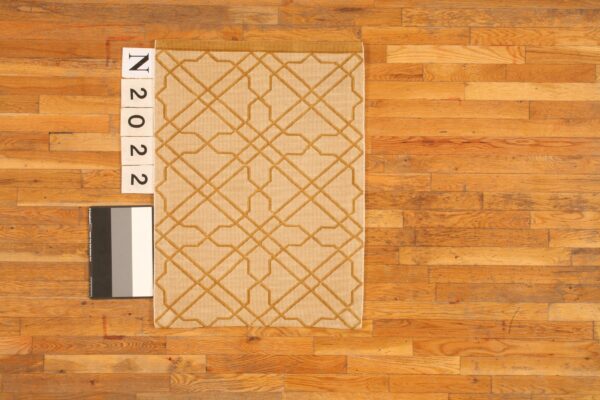 Contemporary needlepoint rug, design n2022 1 Contemporary american hooked rug, design n2022