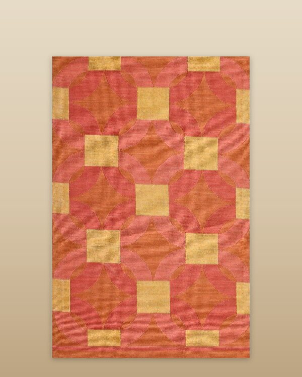 Contemporary needlepoint rug, design n2025c 1 Contemporary american hooked rug, design n2025c