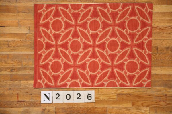 Contemporary needlepoint rug, design n2026 1 Contemporary american hooked rug, design n2026