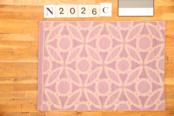 Contemporary needlepoint rug, design n2026c 1 Contemporary american hooked rug, design n2026c