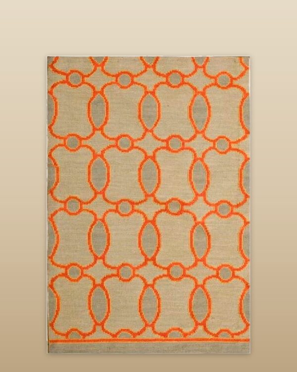 Contemporary needlepoint rug, design n2034a 1 Contemporary american hooked rug, design n2034a
