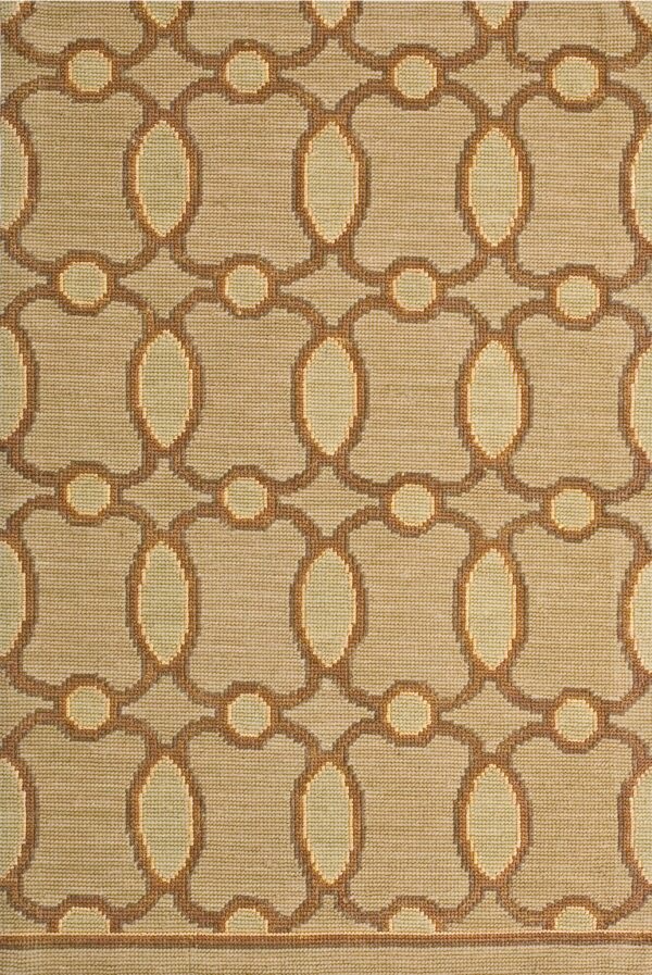 Contemporary needlepoint rug, design n2034b 1 Contemporary american hooked rug, design n2034b
