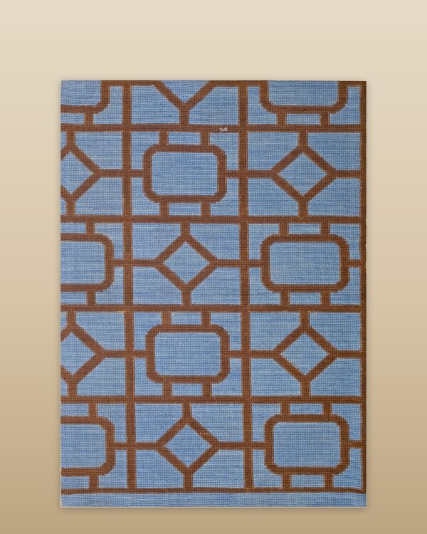 Contemporary needlepoint rug, design n2041 1 Contemporary american hooked rug, design n2041