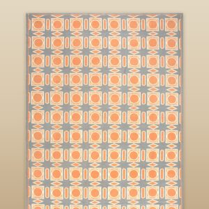 Contemporary American hooked rug, design N2047