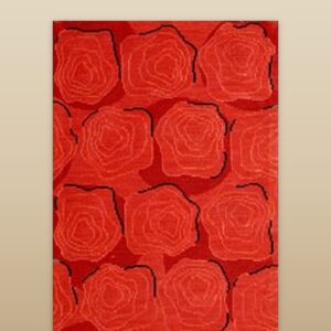 Contemporary American hooked rug, design N2054