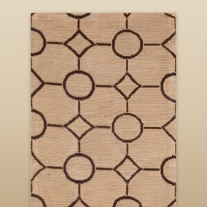 Contemporary American hooked rug, design N2058