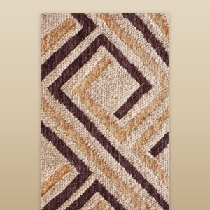 Contemporary American hooked rug, design N2073