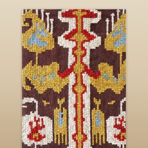 Contemporary American hooked rug, design N2075