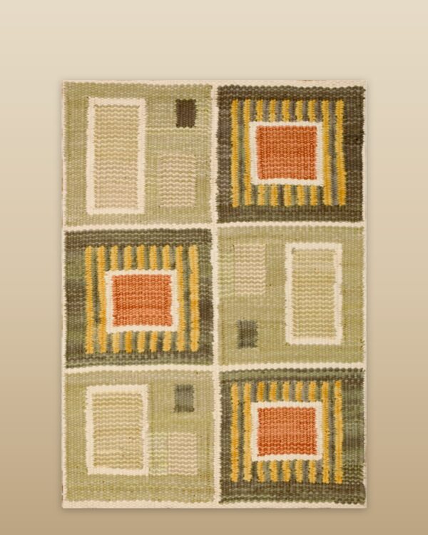 Contemporary american rag rug, design r3002 1 Contemporary american hooked rug, design r3002