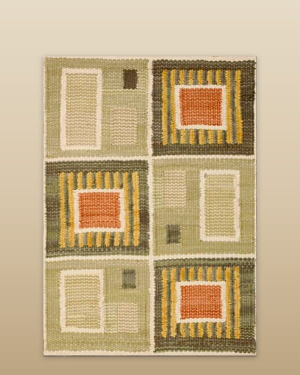 Contemporary american rag rug, design r3002 2 Contemporary american hooked rug, design r3002